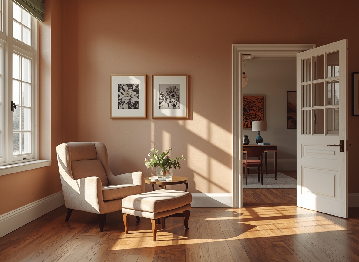 Quiet studio corner prepared for visitor conversations